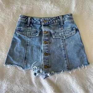 XS jean mini skort